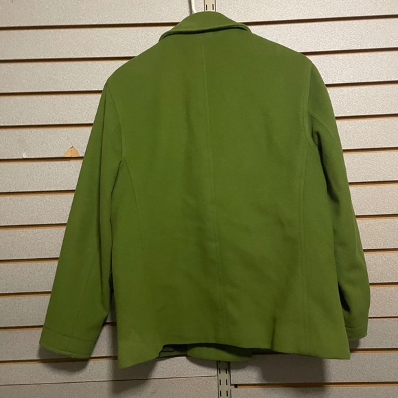 J.Crew Green Wool Cashmere Blend Double Breasted Pea Coat Jacket Womens Small - Picture 6 of 7